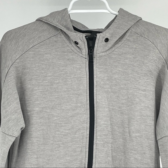 ADIDAS WOMEN’S ID STADIUM FULL ZIP HOODIE SWEATSHIRT GRAY BLACK SMALL - Picture 5 of 10